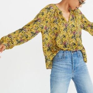 Madewell x Karen Walker Silk Floral Gennaker Top